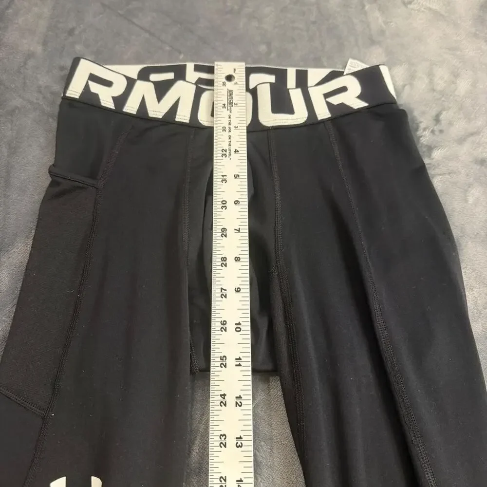 Mens Under Armour Cold Gear Black Spandex Tights Compression Pants Sz S
